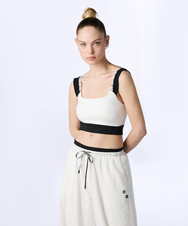 LOGO JAKARLI COLORBLOCK SPOR SÜTYENİ-TS1260130007018-Ekru-Büstiyer