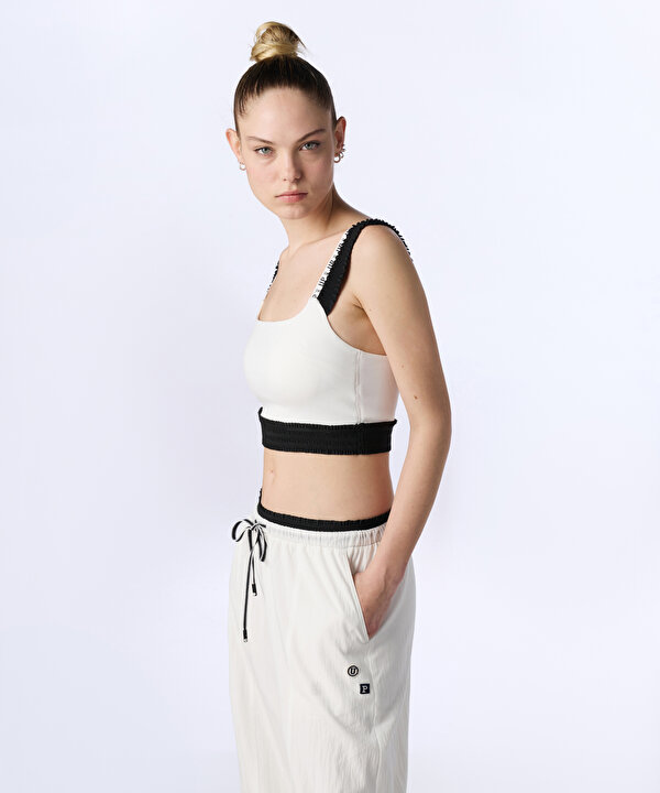 LOGO JAKARLI COLORBLOCK SPOR SÜTYENİ-TS1260130007018-Ekru-Büstiyer