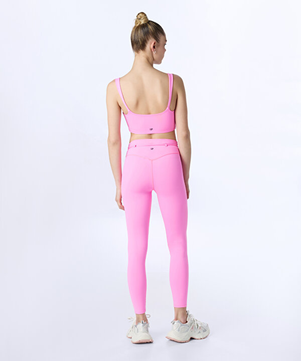 BELDEN BAĞLAMALI TAYT-TS1260131006033-Pembe-Tayt