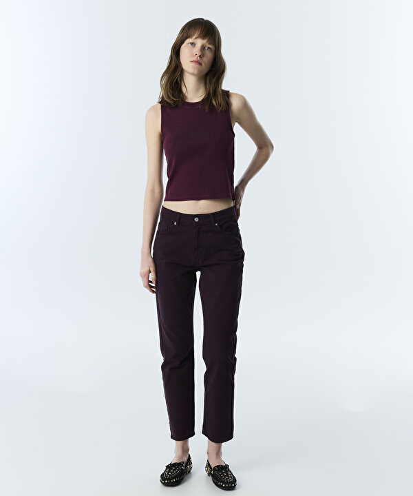 JEAN PANTOLON-TW6250018080008-Mürdüm-Jean Pantolon