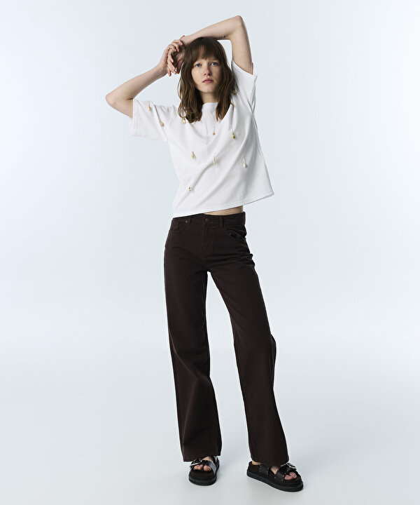 JEAN PANTOLON-TW6250018081074-Kahverengi-Jean Pantolon