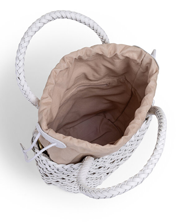 ÖRGÜ BUCKET ÇANTA-TS1260052049002-Beyaz-Çanta