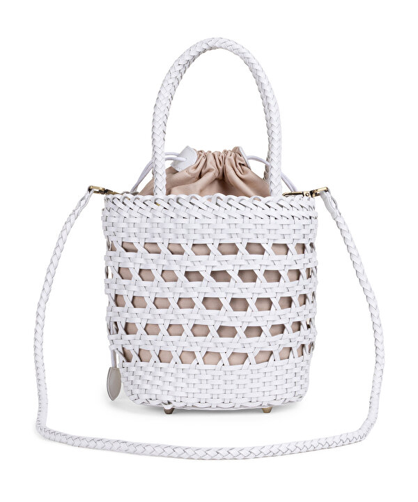 ÖRGÜ BUCKET ÇANTA-TS1260052049002-Beyaz-Çanta