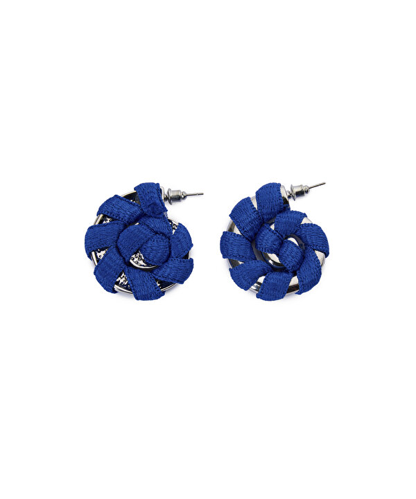 KONTRAST İPLİ SARMAL KÜPE-TS1260068059089-Mavi-Küpe