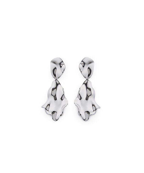 DOKULU SALLANTILI KÜPE-TS1260068061122-Gümüş-Küpe