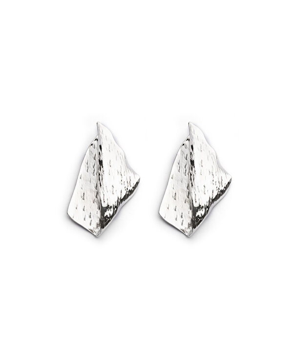 METAL DOKULU KÜPE-TS1260068163122-Gümüş-Küpe