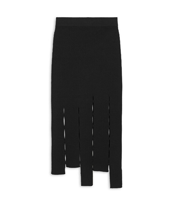 CUTOUT TRİKO ETEK-TW6240004180001-Siyah-Etek