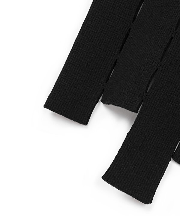 CUTOUT TRİKO ETEK-TW6240004180001-Siyah-Etek