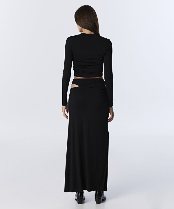 CUTOUT MAKSİ ETEK-TW6250004164001-Siyah-Etek
