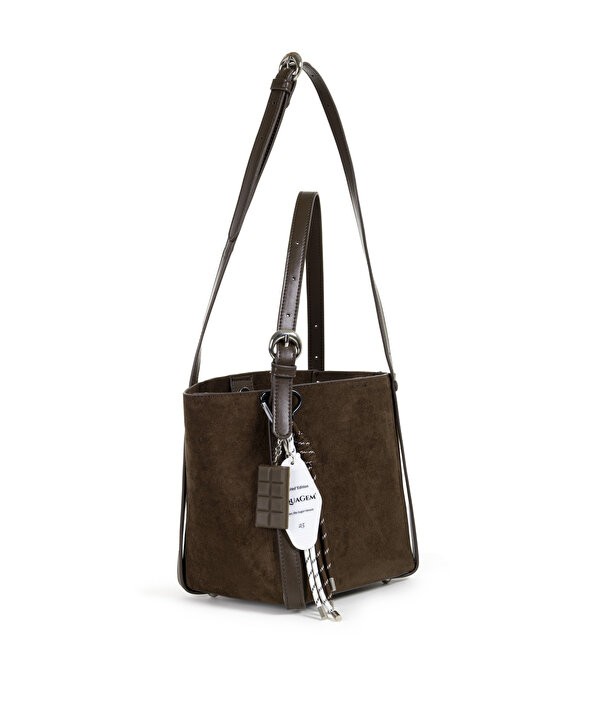 KARMA AKSESUARLI BUCKET ÇANTA-TW6250052085074-Kahverengi-Çanta