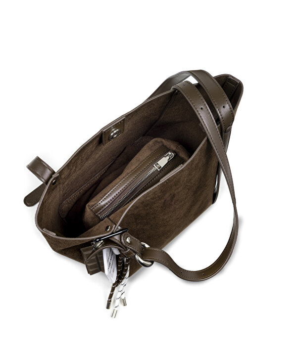 KARMA AKSESUARLI BUCKET ÇANTA-TW6250052085074-Kahverengi-Çanta