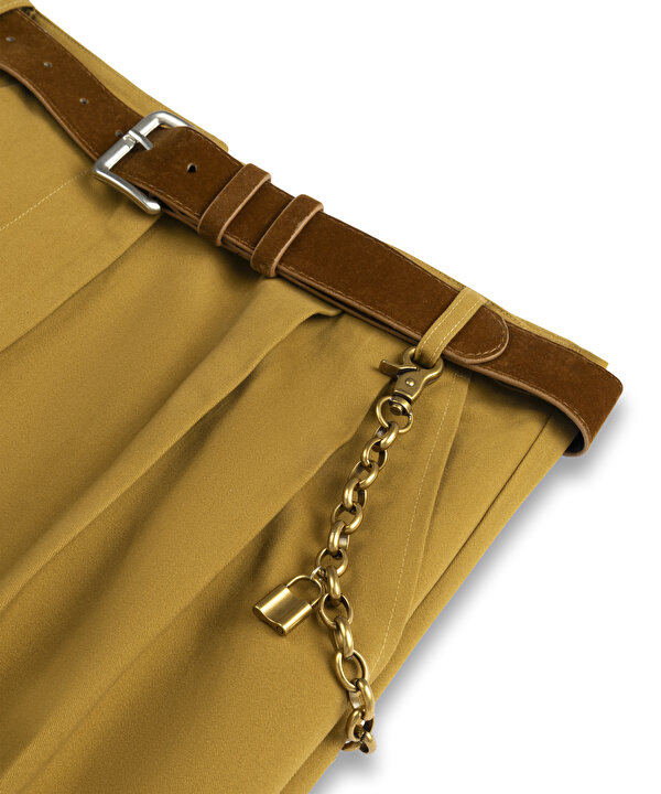 KEMERLİ MOM FİT PANTOLON-TW6260003148053-Tütün-Pantolon