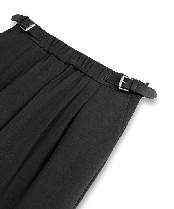 ÇİFT TOKALI PANTOLON-TW6260003169001-Siyah-Pantolon