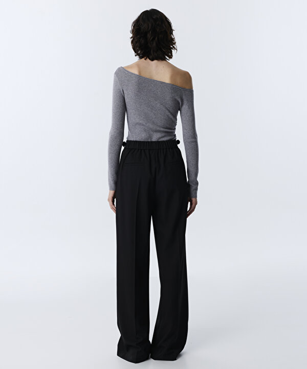 ÇİFT TOKALI PANTOLON-TW6260003169001-Siyah-Pantolon