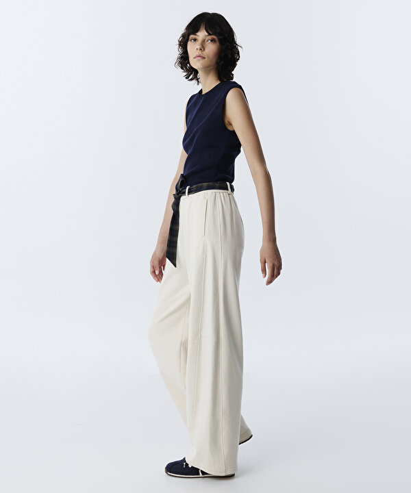KUŞAKLI EŞOFMAN ALTI-TW6260003170018-Ekru-Pantolon
