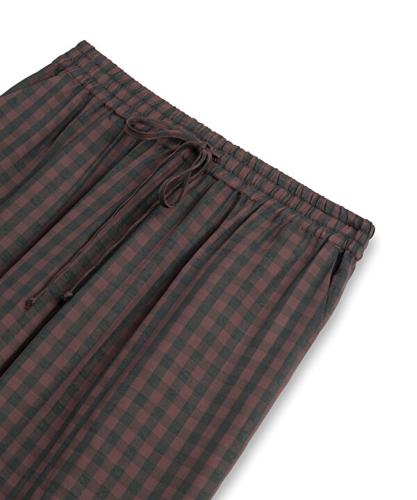 PÖTİKARE DESEN WIDE LEG PANTOLON-TW6260003176008-Mürdüm-Pantolon