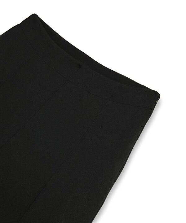ELASTİK BEL WIDE LEG PANTOLON-TW6260003185001-Siyah-Pantolon