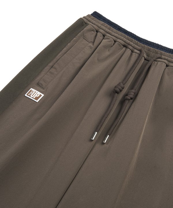 KUMAŞ MIX COLORBLOCK PANTOLON-TW6260003251074-Kahverengi-Pantolon