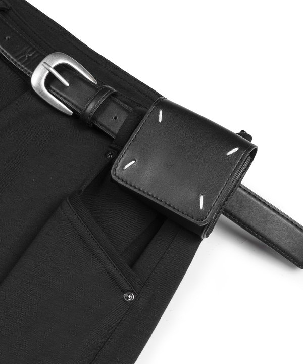 KEMERLİ WIDE LEG PANTOLON-TW6260003252001-Siyah-Pantolon