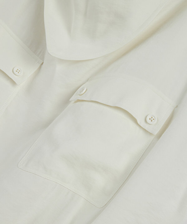 FULAR EFEKTLİ BLUZ -TW6260006125030-Taş-Bluz