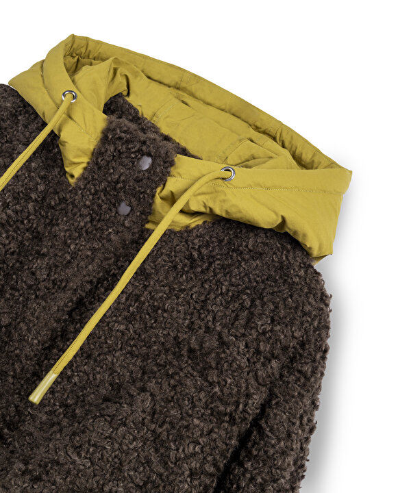 KONTRAST KAPÜŞONLU BOMBER MONT-TW6260012037074-Kahverengi-Mont