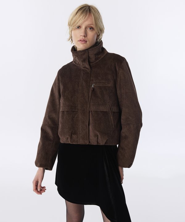 YAKASI ÇIKARILABİLRİ PUFFER MONT-TW6260012402007-Açık Kahverengi-Mont