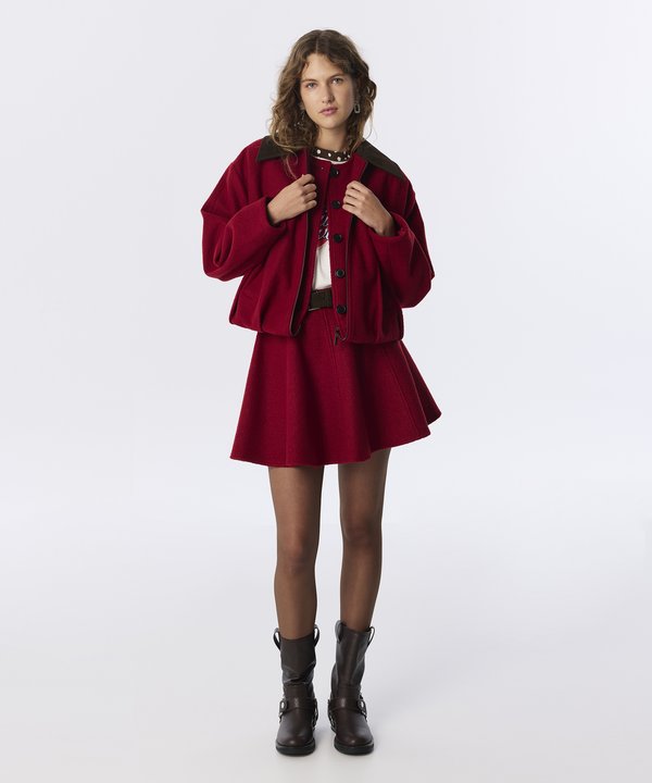 ÇİFT PARÇA GÖRÜNÜM BOMBER MONT-TW6260012423034-Kırmızı-Mont