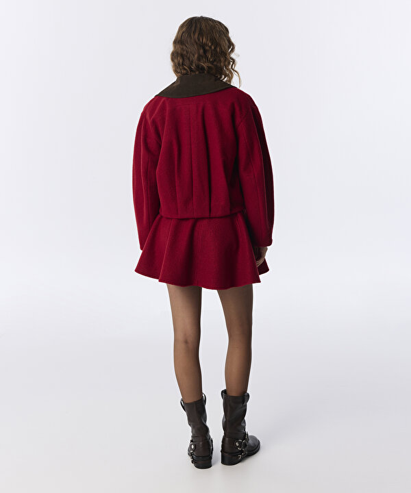 ÇİFT PARÇA GÖRÜNÜM BOMBER MONT-TW6260012423034-Kırmızı-Mont