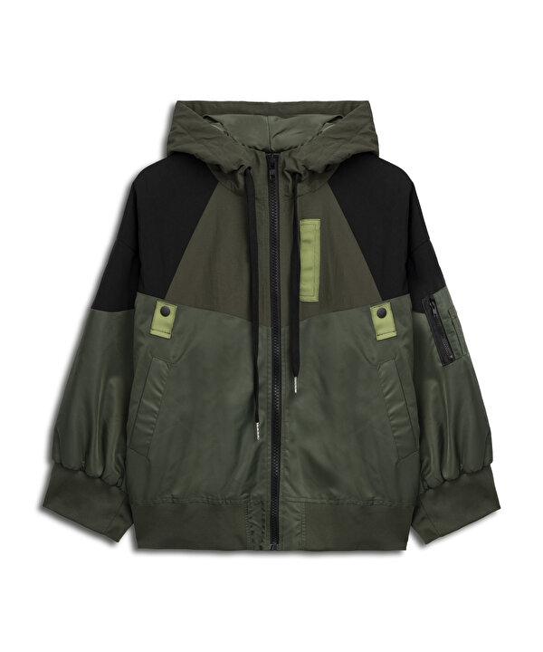 KUMAŞ MIX COLORBLOCK MONT-TW6260012430022-Haki-Mont