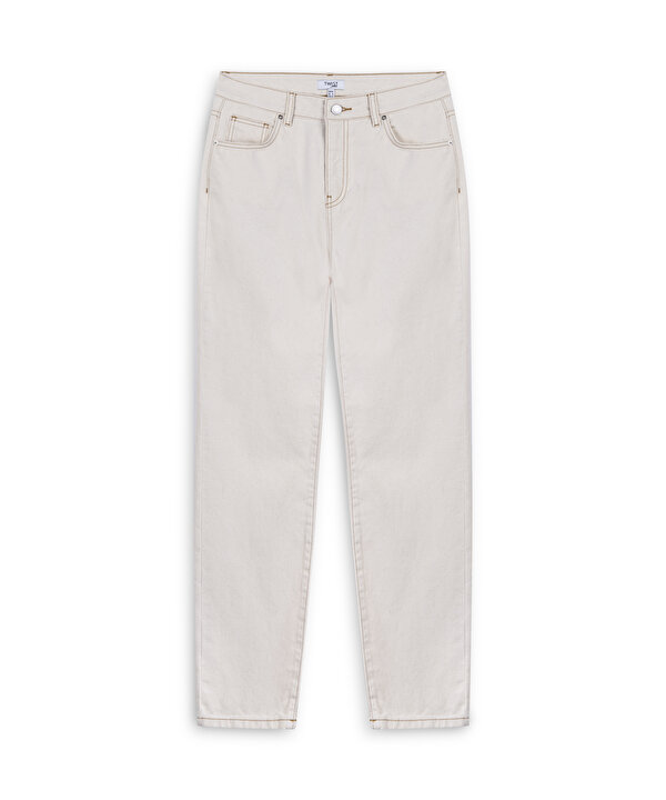 MOM FİT JEAN PANTOLON-TW6260018014003-Natürel-Jean Pantolon