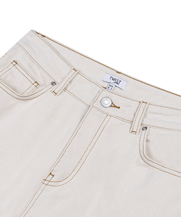 MOM FİT JEAN PANTOLON-TW6260018014003-Natürel-Jean Pantolon