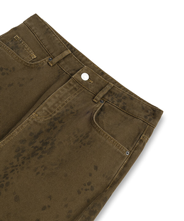 BASKILI WIDE LEG JEAN PANTOLON-TW6260018024074-Kahverengi-Jean Pantolon
