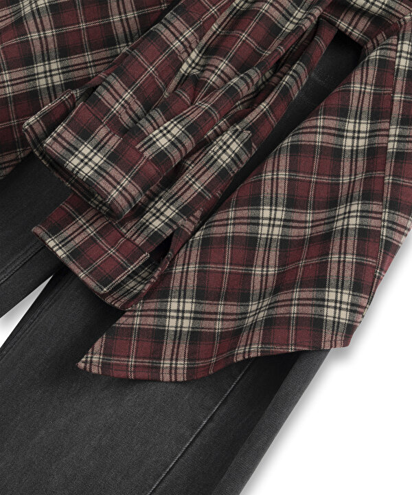 ÇİFT PARÇA GÖRÜNÜM JEAN PANTOLON-TW6260018035036-Antrasit-Jean Pantolon