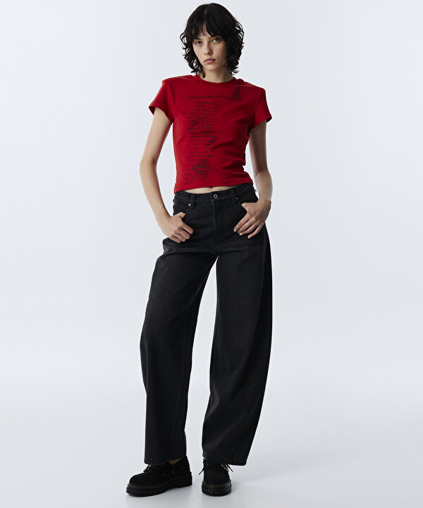 ÇİFT PARÇA GÖRÜNÜM JEAN PANTOLON-TW6260018035036-Antrasit-Jean Pantolon