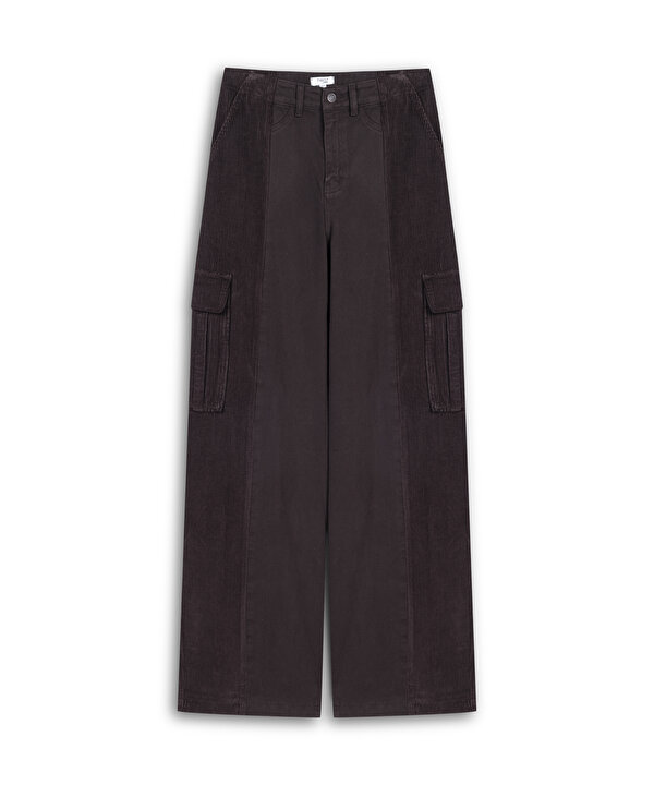 KADİFE MIX JEAN PANTOLON-TW6260018064074-Kahverengi-Jean Pantolon