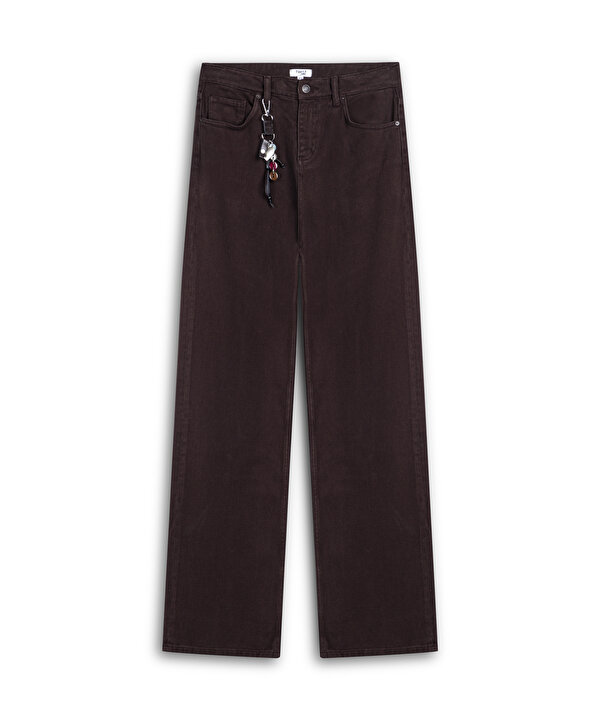 CHARM AKSESUARLI JEAN PANTOLON-TW6260018065074-Kahverengi-Jean Pantolon