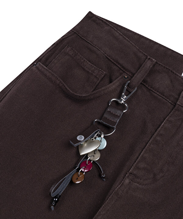 CHARM AKSESUARLI JEAN PANTOLON-TW6260018065074-Kahverengi-Jean Pantolon