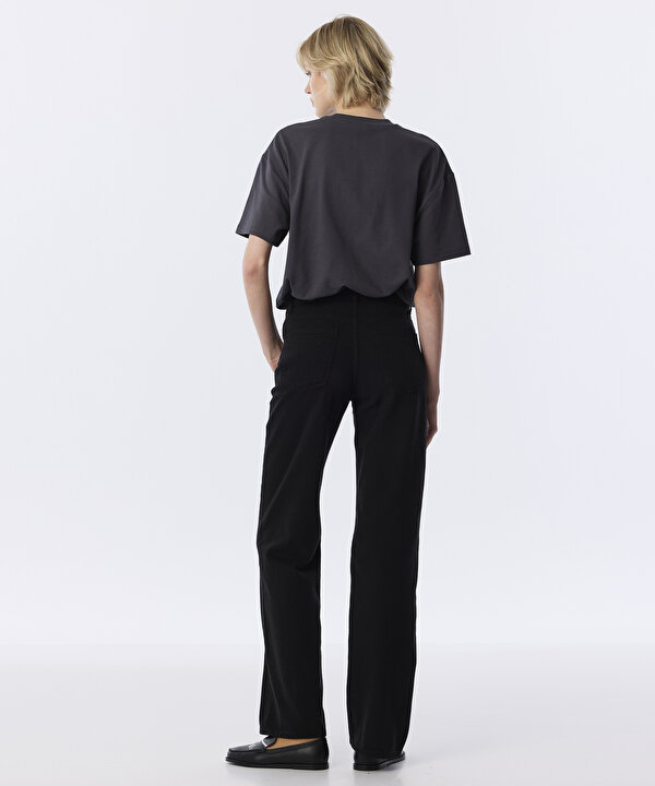 CHARM LI JEAN PANTOLON-TW6260018066001-Siyah-Jean Pantolon