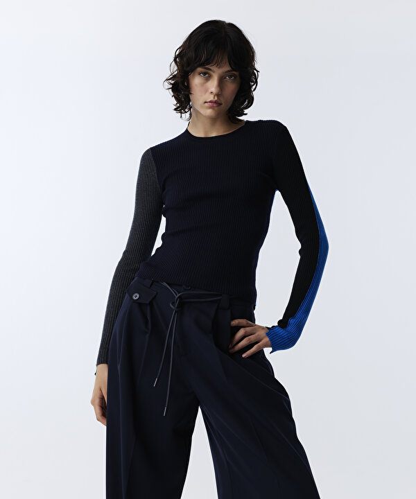 COLORBLOCK TRİKO-TW6260050172015-Lacivert-Triko