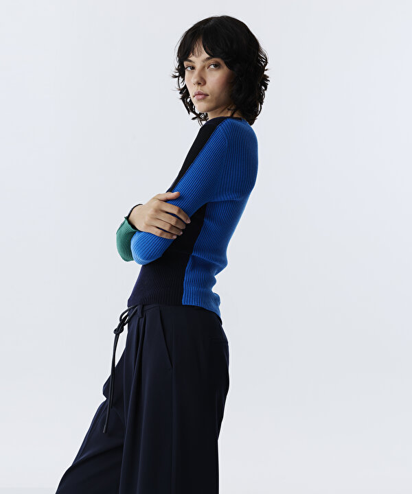 COLORBLOCK TRİKO-TW6260050172015-Lacivert-Triko