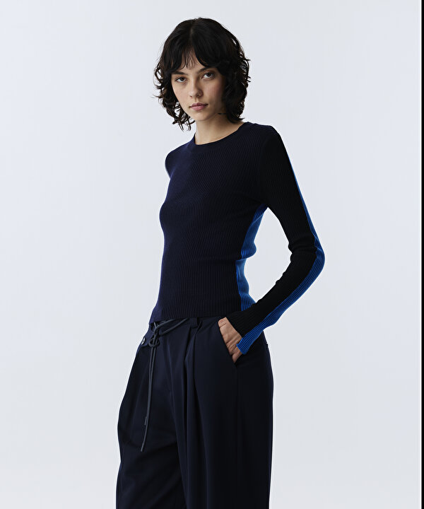COLORBLOCK TRİKO-TW6260050172015-Lacivert-Triko