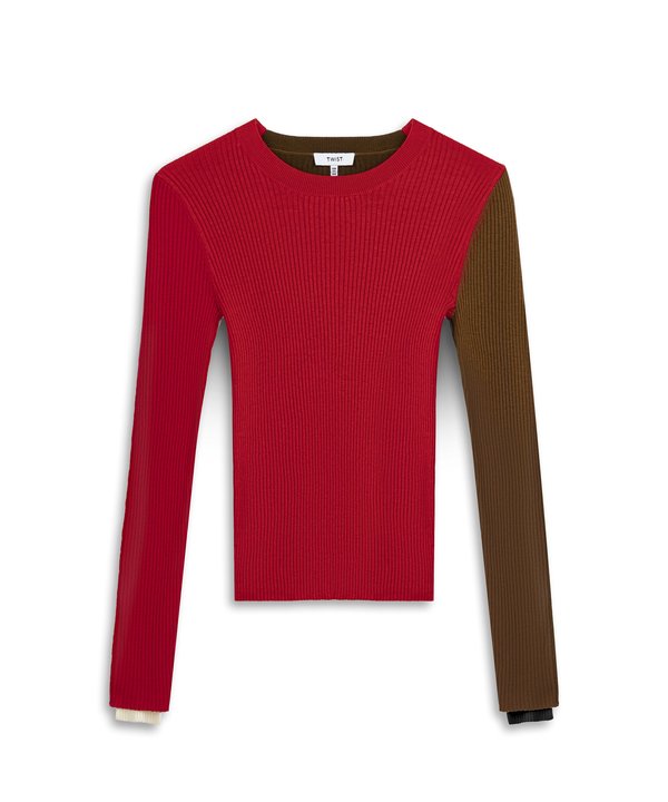 COLORBLOCK TRİKO-TW6260050172034-Kırmızı-Triko