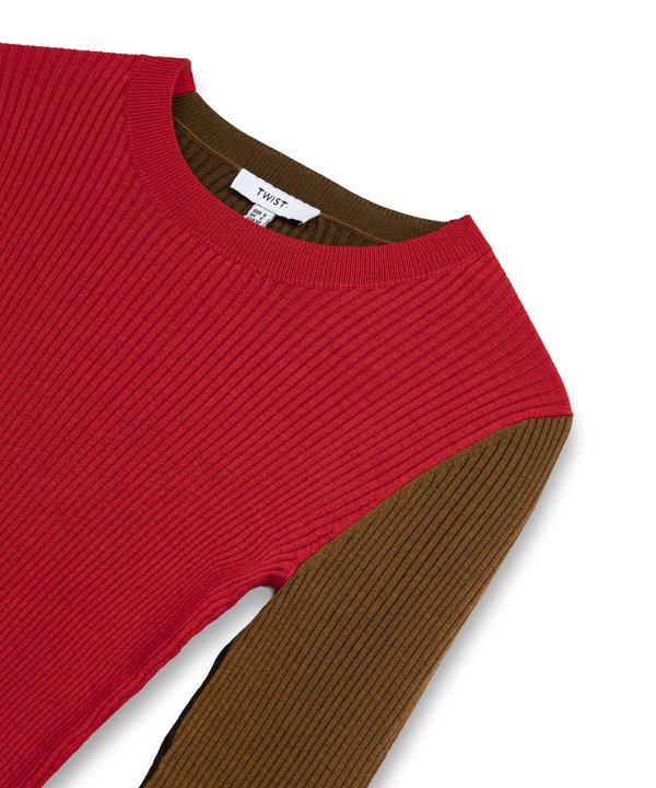 COLORBLOCK TRİKO-TW6260050172034-Kırmızı-Triko