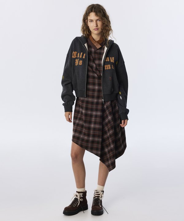 KADİFE SLOGAN PATCH Lİ SWEATSHIRT-TW6260091132126-Gri-SWEATSHIRT