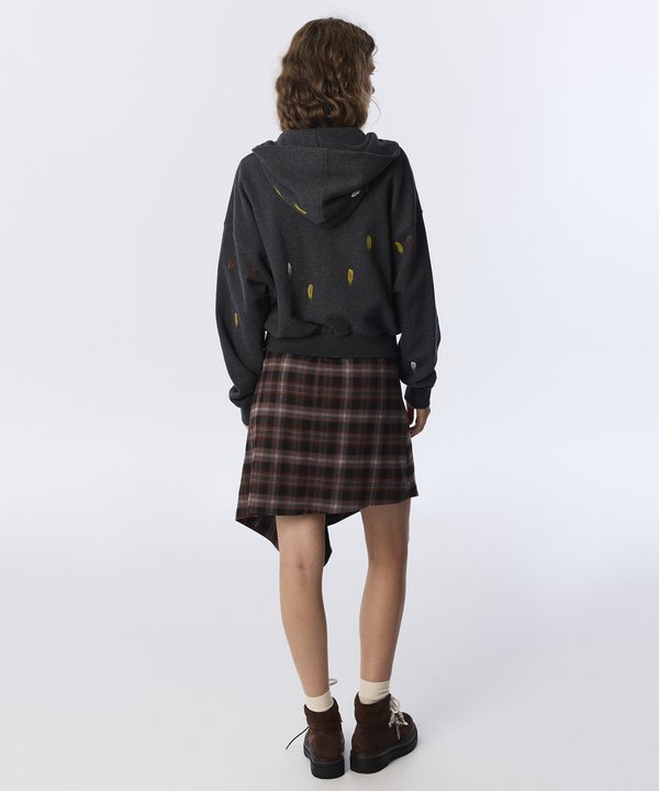 KADİFE SLOGAN PATCH Lİ SWEATSHIRT-TW6260091132126-Gri-SWEATSHIRT