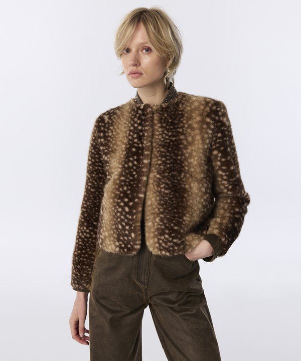 BAMBİ DESEN SUNİ KÜRK-TW6260149111074-Kahverengi-SUNI KURK