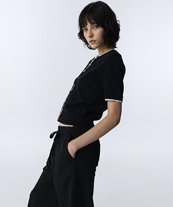 COLORBLOCK TRİKO HIRKA-TW6260150120001-Siyah-Hırka