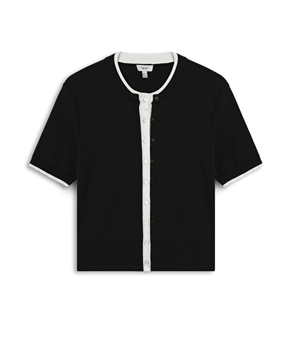 COLORBLOCK TRİKO HIRKA-TW6260150120001-Siyah-Hırka