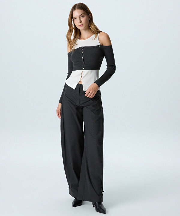 ÇİFT PARÇA GÖRÜNÜM HIRKA-TW6260150151036-Antrasit-Hırka