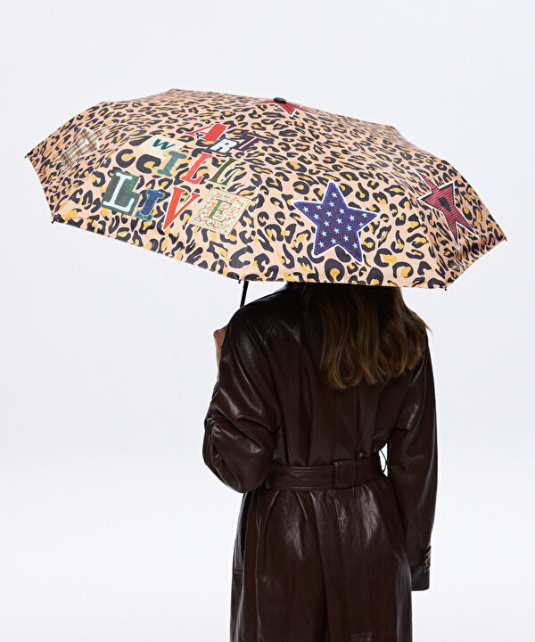 LEOPAR DESEN ŞEMSİYE-TW6260047001CD4-Leopar-Şemsiye